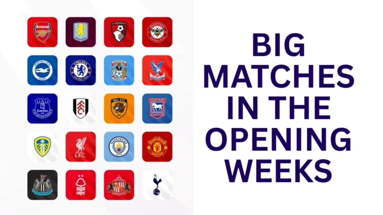 Premier League 2026-27 key early fixtures featuring Arsenal, Liverpool and Manchester clubs