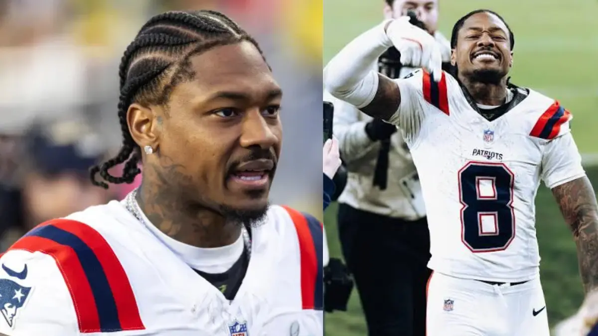 Stefon Diggs during an NFL game as questions continue about his suspension and eligibility for the 2026 season.